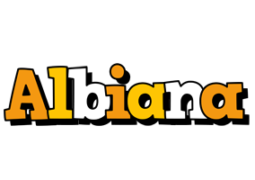 Albiana cartoon logo