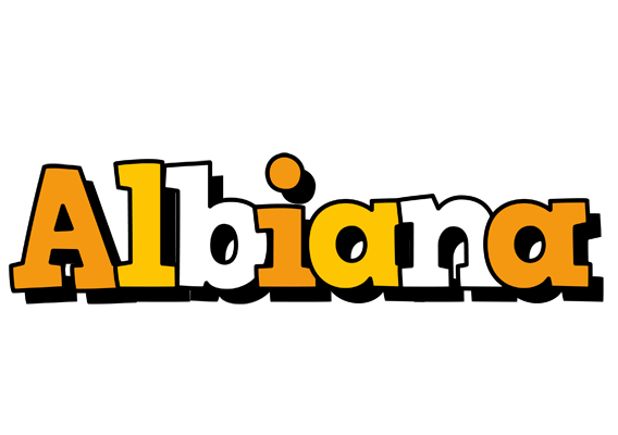 Albiana cartoon logo