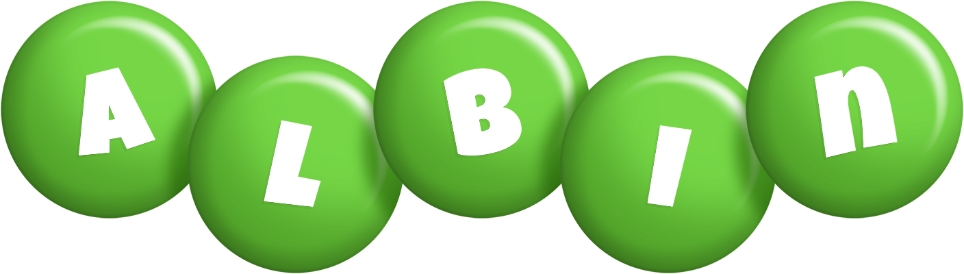 Albin candy-green logo