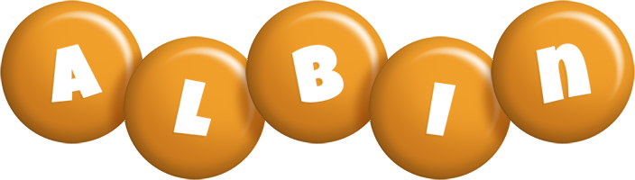 Albin candy-orange logo