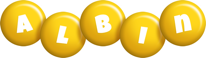 Albin candy-yellow logo