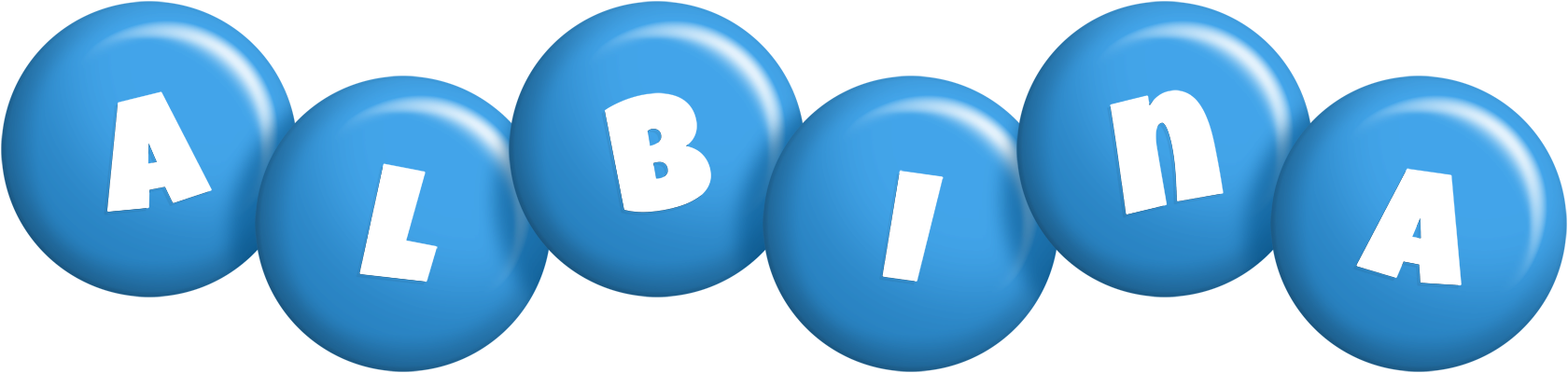 Albina candy-blue logo
