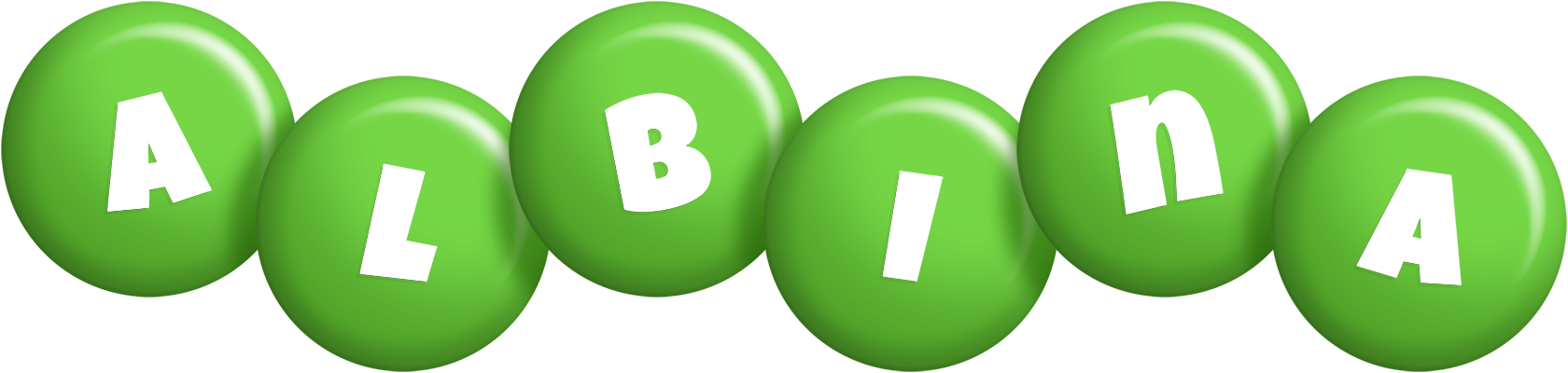 Albina candy-green logo