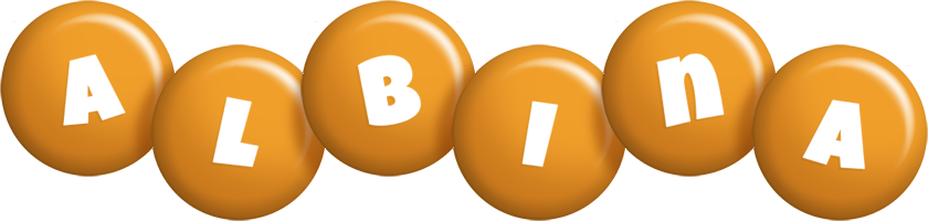 Albina candy-orange logo