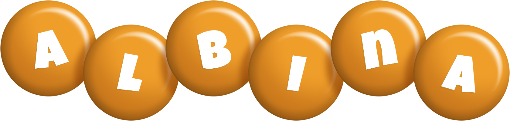 Albina candy-orange logo