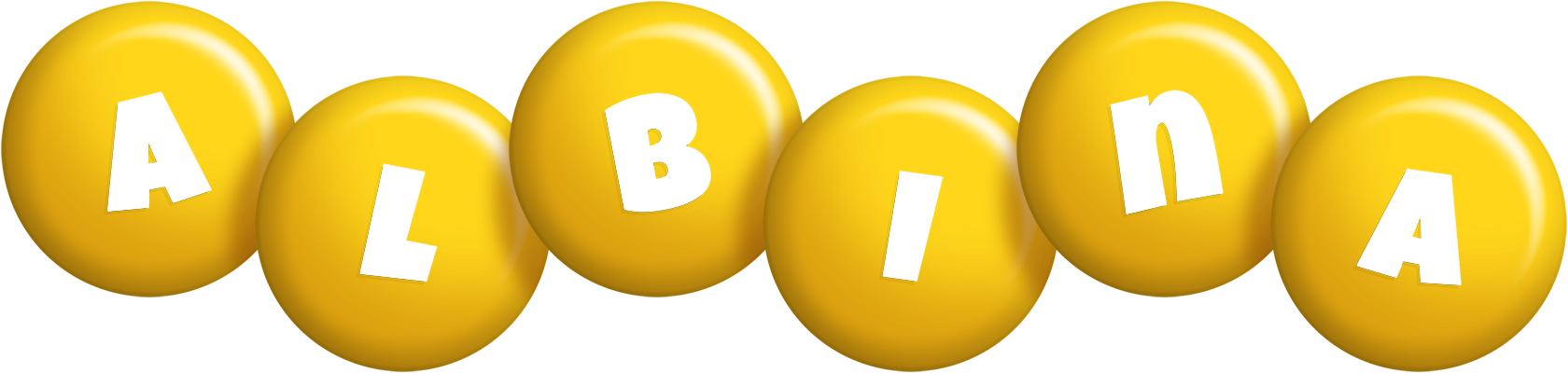 Albina candy-yellow logo