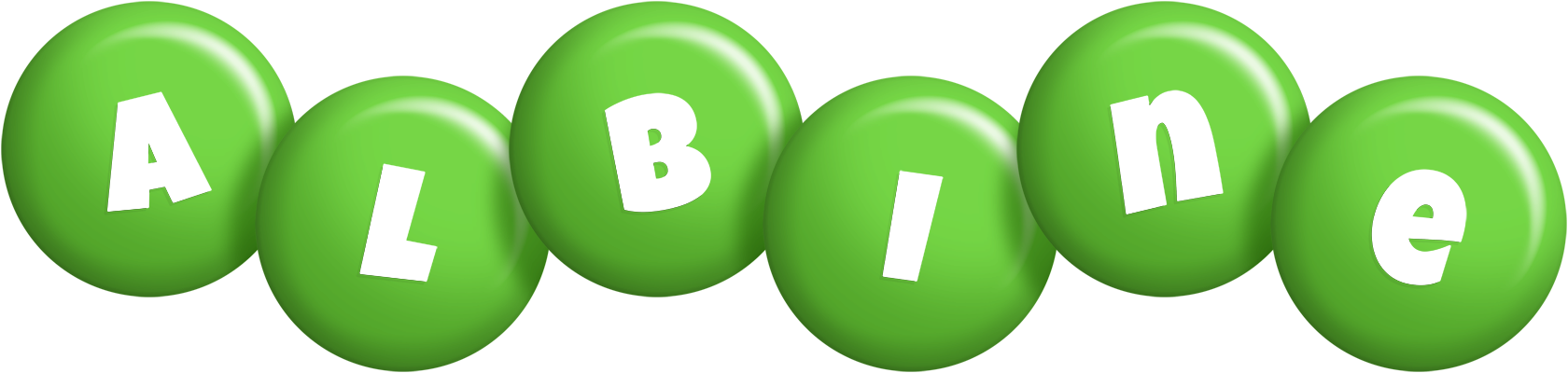 Albine candy-green logo