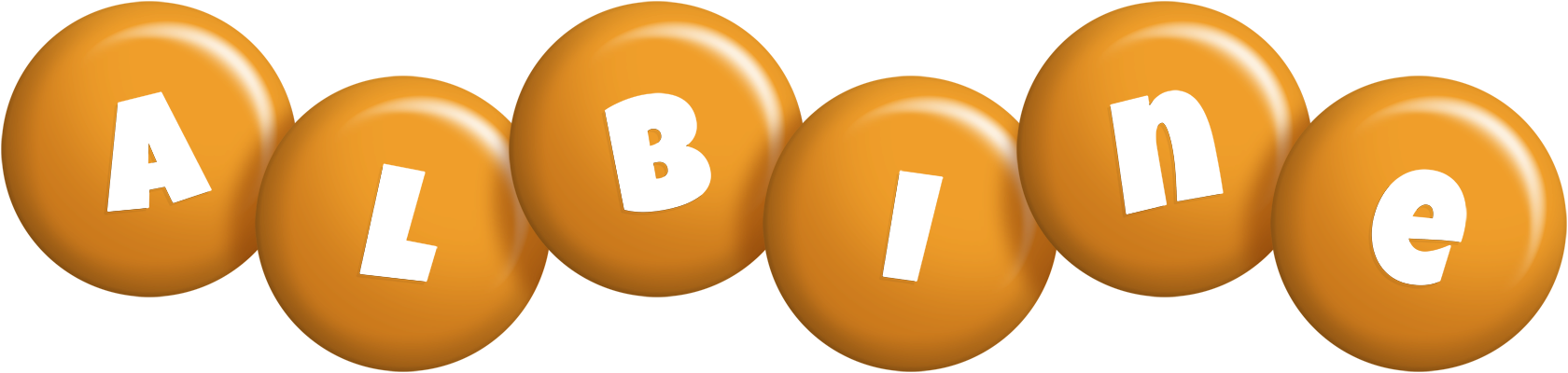 Albine candy-orange logo