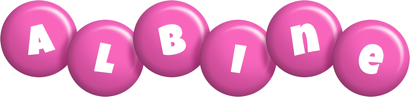 Albine candy-pink logo