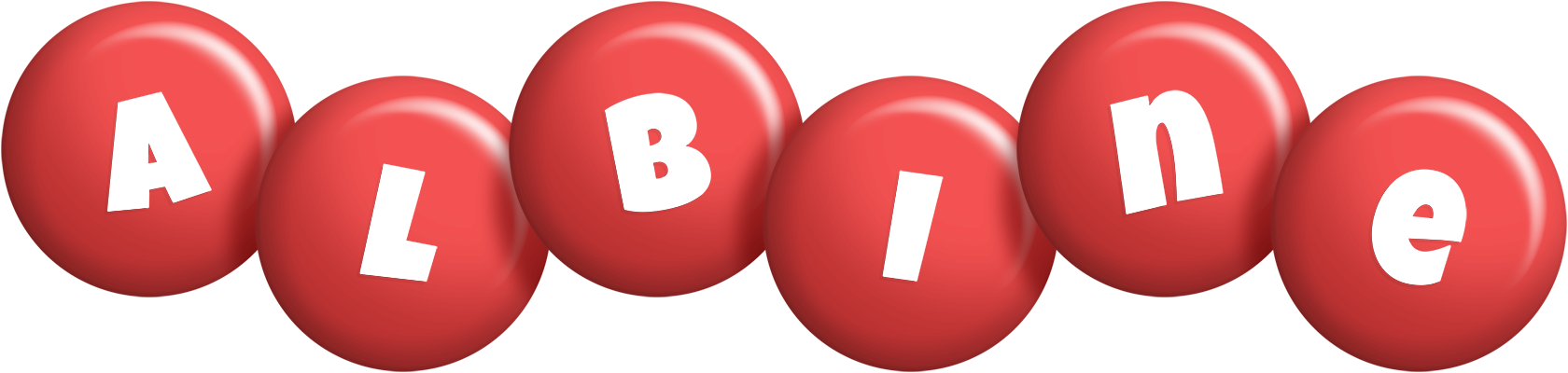 Albine candy-red logo
