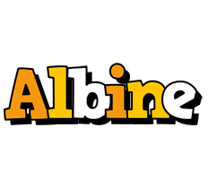 Albine cartoon logo