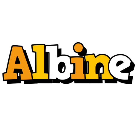 Albine cartoon logo