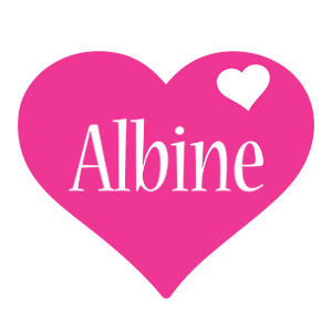 Albine love-heart logo