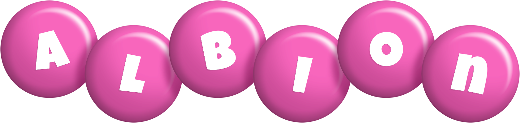 Albion candy-pink logo
