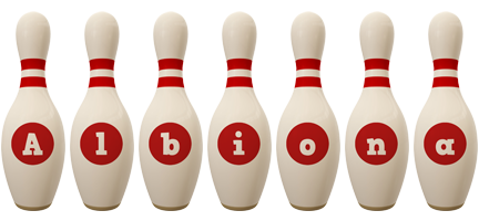 Albiona bowling-pin logo