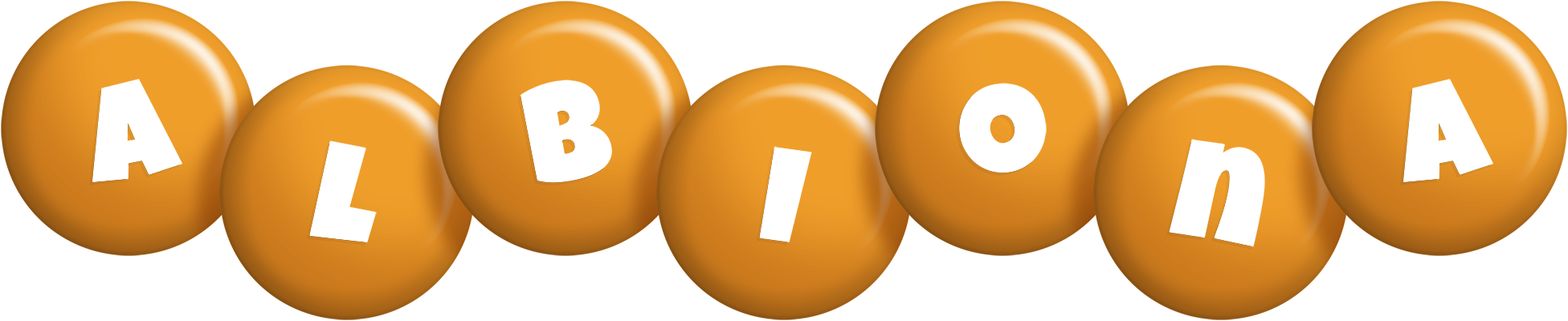 Albiona candy-orange logo