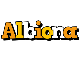 Albiona cartoon logo