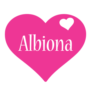 Albiona love-heart logo