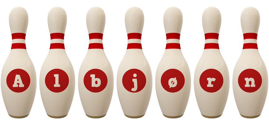Albjørn bowling-pin logo