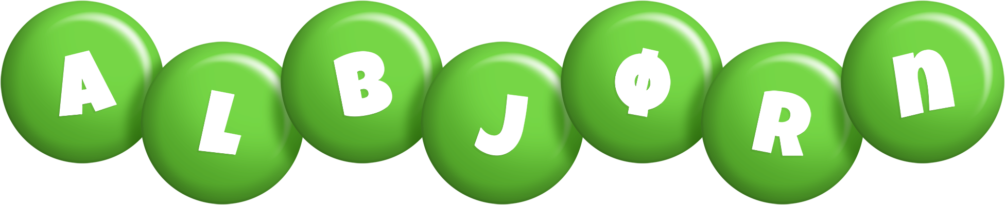 Albjørn candy-green logo