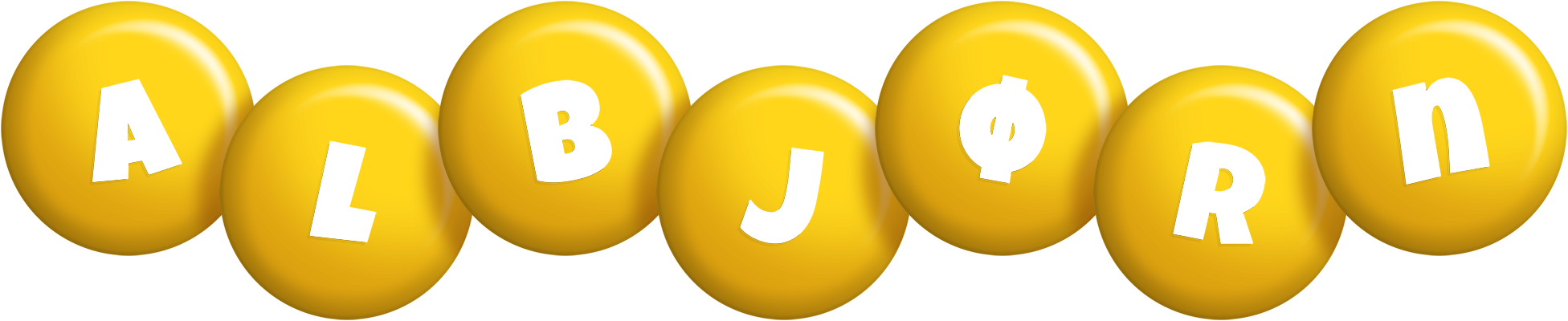 Albjørn candy-yellow logo