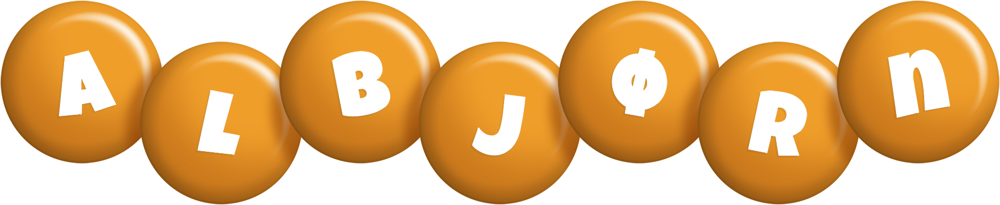 Albjørn candy-orange logo