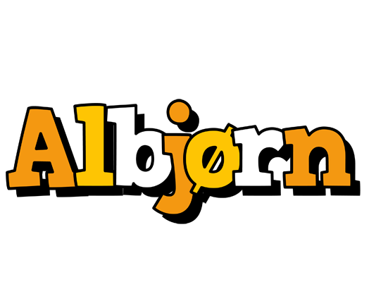 Albjørn cartoon logo