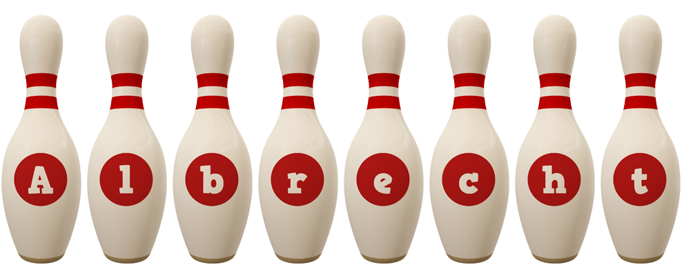 Albrecht bowling-pin logo