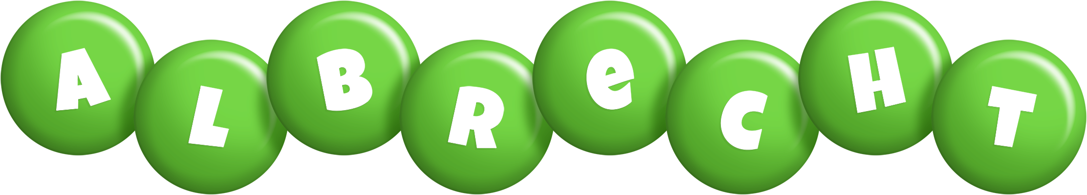 Albrecht candy-green logo