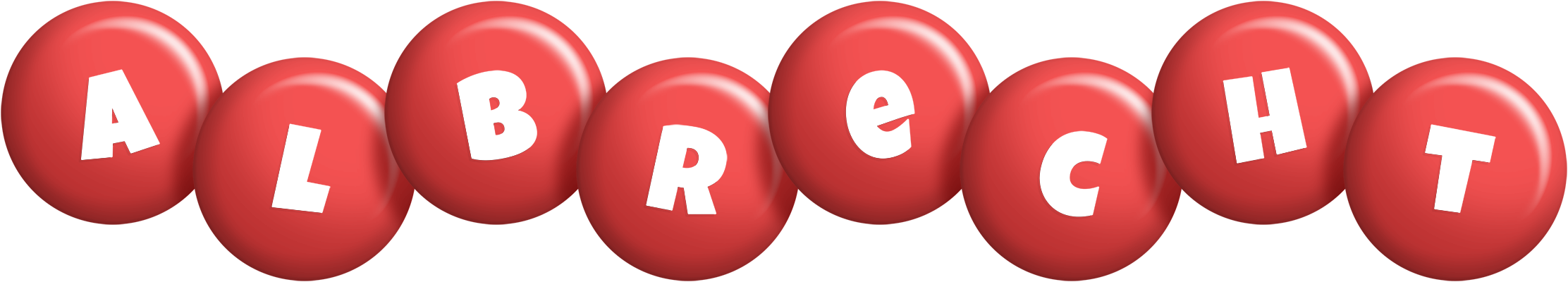 Albrecht candy-red logo