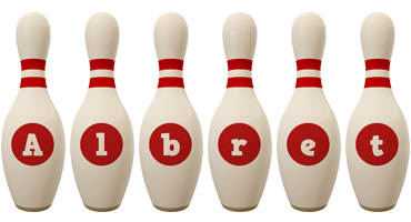 Albret bowling-pin logo