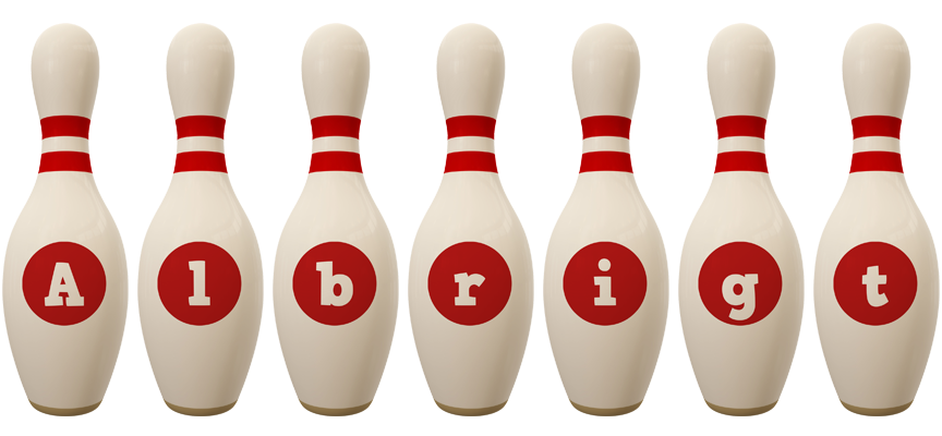 Albrigt bowling-pin logo