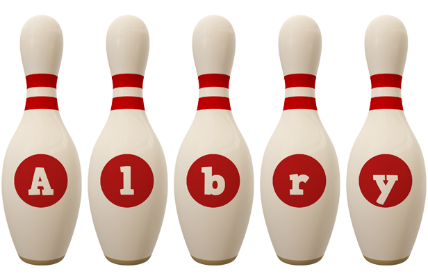 Albry bowling-pin logo