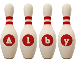 Alby bowling-pin logo