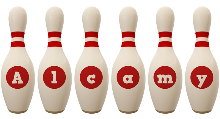 Alcamy bowling-pin logo
