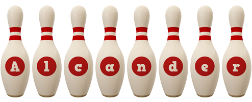 Alcander bowling-pin logo