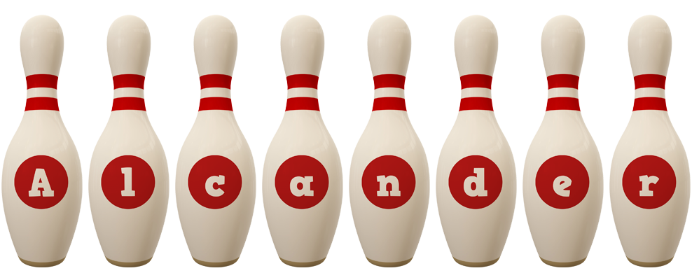 Alcander bowling-pin logo
