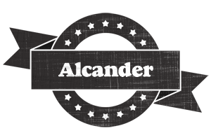 Alcander grunge logo