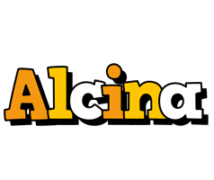 Alcina cartoon logo