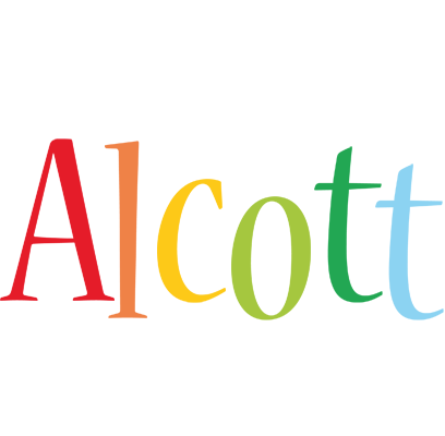 Alcott birthday logo
