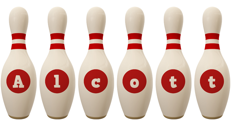 Alcott bowling-pin logo