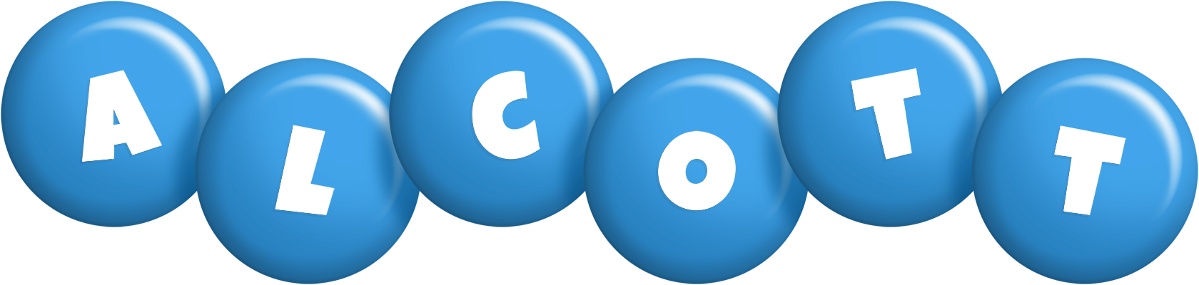 Alcott candy-blue logo