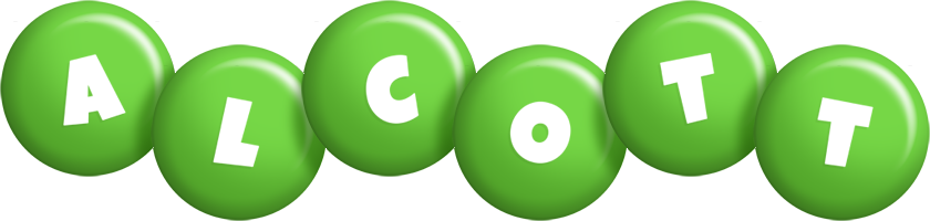 Alcott candy-green logo