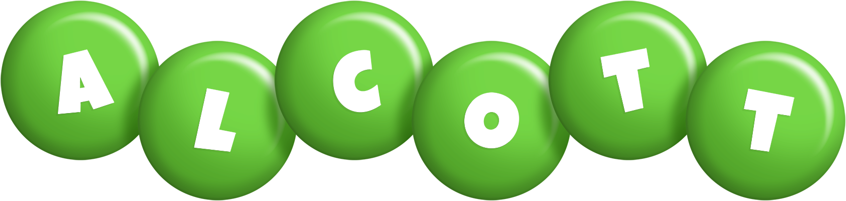 Alcott candy-green logo