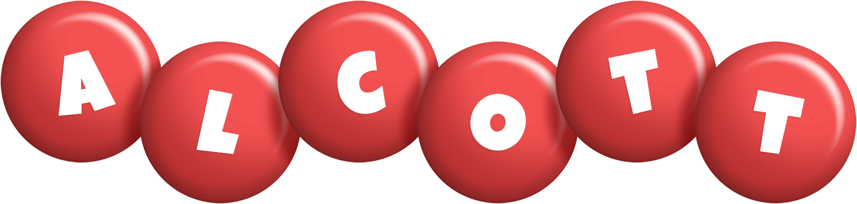 Alcott candy-red logo