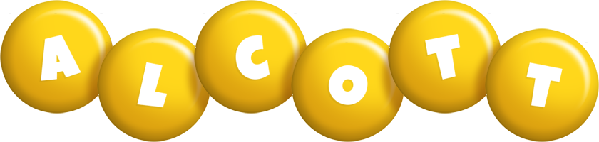 Alcott candy-yellow logo