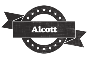 Alcott grunge logo