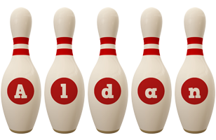 Aldan bowling-pin logo