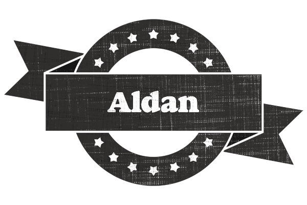 Aldan grunge logo