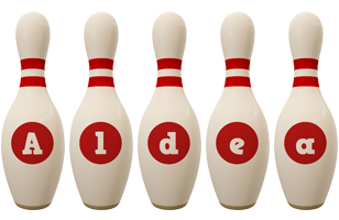 Aldea bowling-pin logo